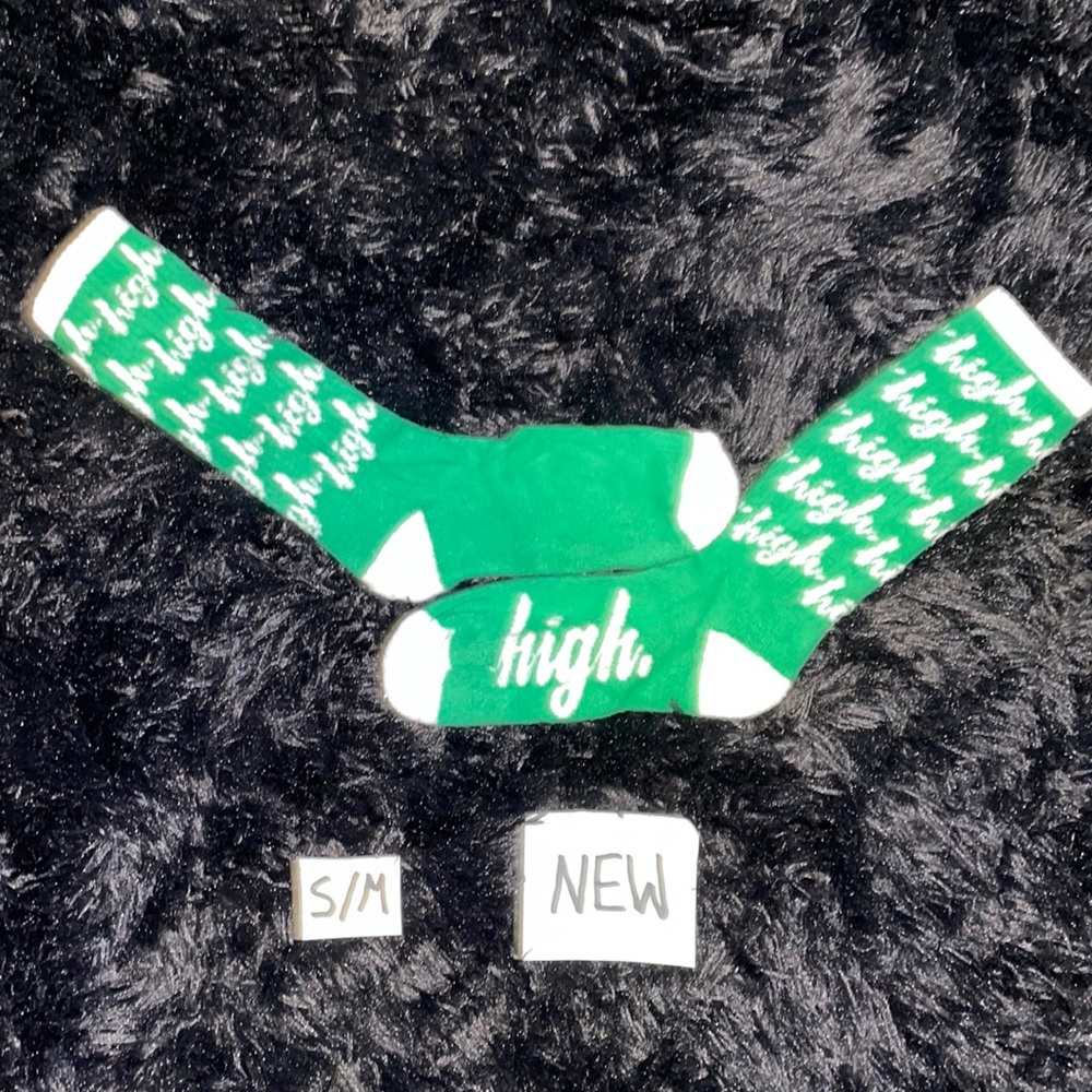 ODD FUTURE green “high” socks